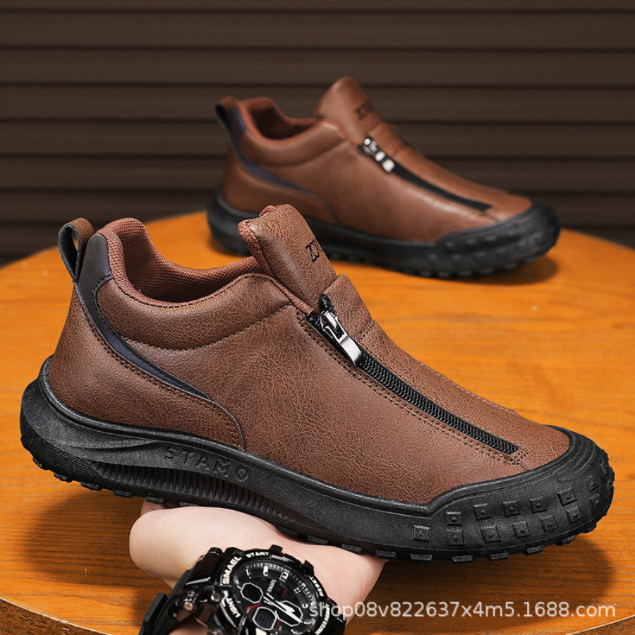 Men Casual Slip On Sports Outdoor Leather Shoes