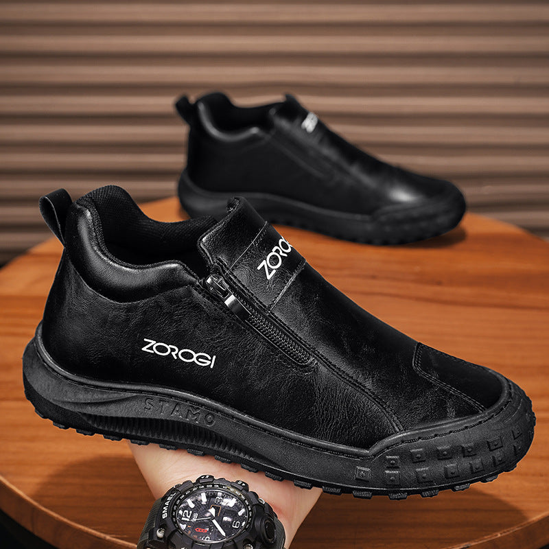 Men Casual Slip On Sports Outdoor Leather Shoes