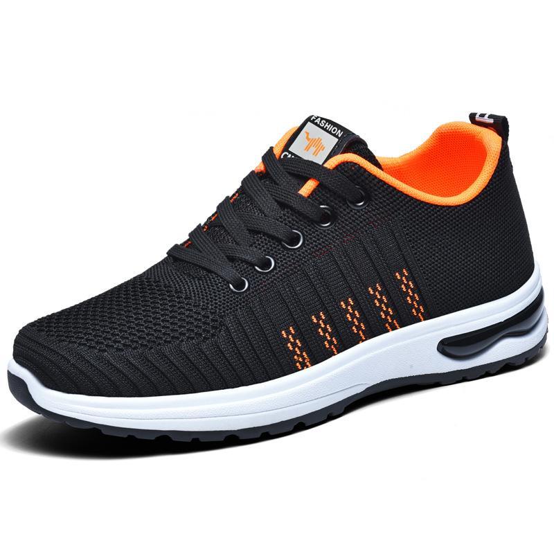 Men's Air Cushion Sneakers Lac-up Mesh Men Casual Shoes Lightweight Comfortable Walking Sneakers