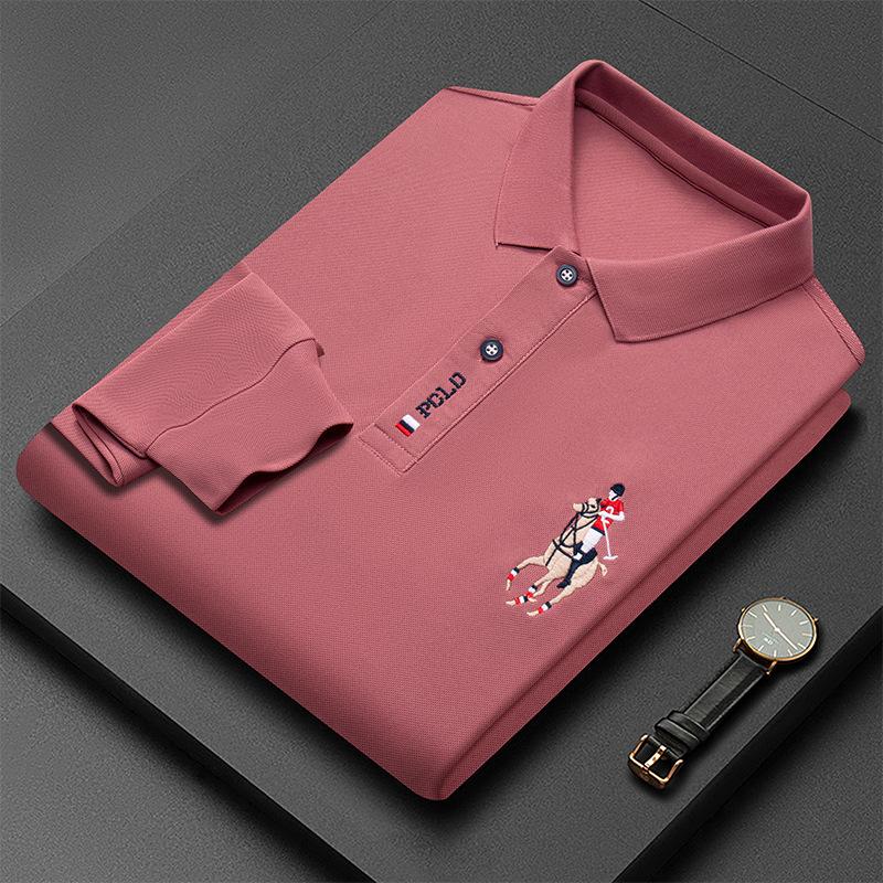 🔥Last Day 60% OFF - High-end embroidered men's polo shirt solid color autumn new lapels