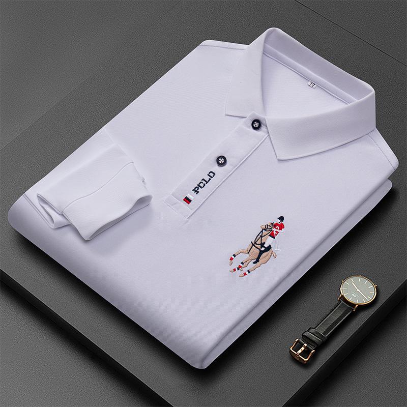 🔥Last Day 60% OFF - High-end embroidered men's polo shirt solid color autumn new lapels