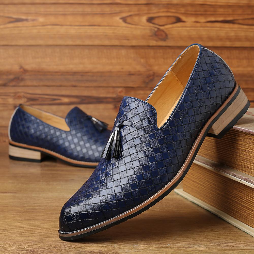 Men's Formal Business Leather Shoes Wedding Party Shoes Slip On Loafer