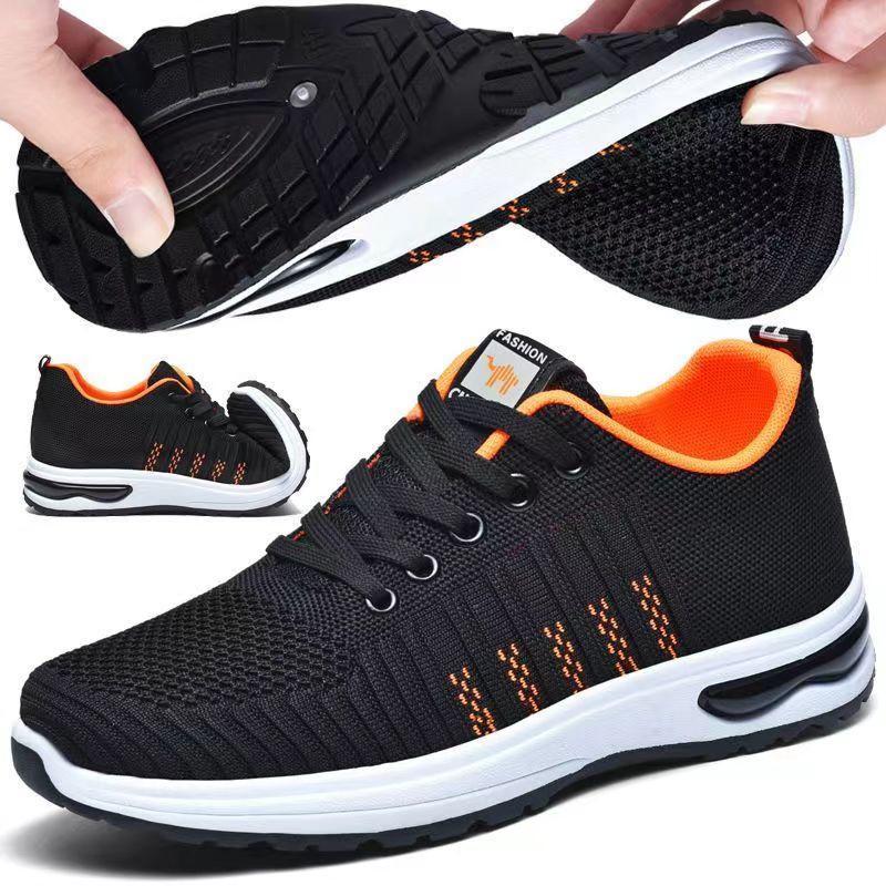 Men's Air Cushion Sneakers Lac-up Mesh Men Casual Shoes Lightweight Comfortable Walking Sneakers