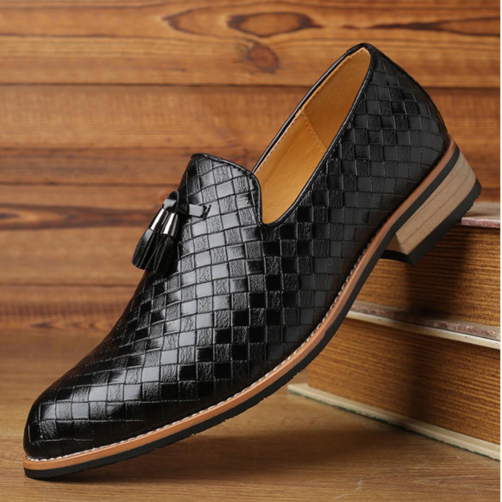 Men's Formal Business Leather Shoes Wedding Party Shoes Slip On Loafer