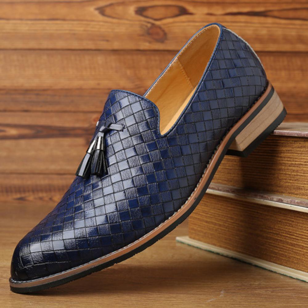 Men's Formal Business Leather Shoes Wedding Party Shoes Slip On Loafer