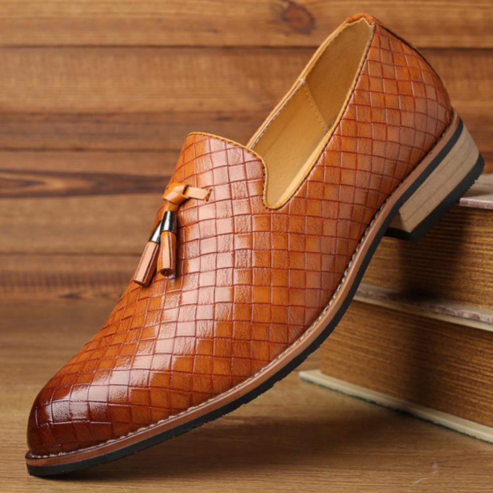 Men's Formal Business Leather Shoes Wedding Party Shoes Slip On Loafer